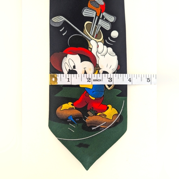 Golfing Mickey Mouse Necktie MICKEY UNLIMITED Goofy Donald Duck Golf Golfer Tie - Picture 10 of 11